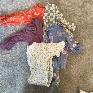 Baby Girls footie pjs